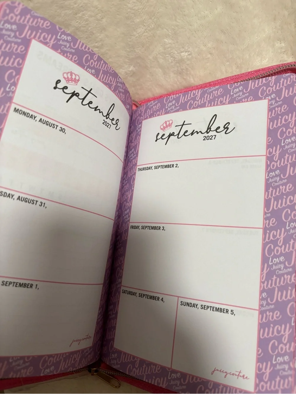 Juicy Couture ‘Juicy Girls Stay Organized’ 18 month planner with Diamond Pen